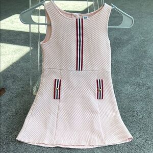 Janie and Jack White and Pink Pleated A-Line Dress